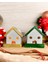 ,yılbaşı 2li Ev Mumluk, Beton Mumluk Seti, Dekoratif Ev, Tütsülük, Yılbaşı Hediyelik, 1 2