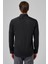 Erkek Siyah Basic Düz Desen Italyan Yaka Slim Fit Gömlek 5