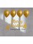 4 Adet Metalik Gold Balon Yılbaşı Merry Christmas Kaligrafi Yazı Set 1