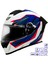 Gp My Helmet MKS001-WBR Yarış Spoiler Güneş Vizörlü Şeffaf Full Face Motosiklet Kaskı Xxl 1