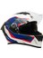 Gp My Helmet MKS001-WBR Yarış Spoiler Güneş Vizörlü Şeffaf Full Face Motosiklet Kaskı Xxl 3