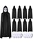 120 cm Siyah Kapüşonlu Pelerin ve Boyanabilir Karton Maske 8’li Set 1