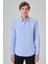 Erkek A. Mavi Slim Fit Sert Yaka Gömlek 1