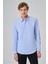 Erkek A. Mavi Slim Fit Sert Yaka Gömlek 3