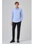 Erkek A. Mavi Slim Fit Sert Yaka Gömlek 4
