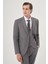 Erkek Gri Poliviskon Slim Fit Mono Yaka Yelekli Takım Elbise 1