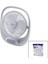 USB 7 Inç- 20CM Masa Üstü Fan Vantilatör Işıklı 5W 180 Derece 3 Kademe Hız - 3 Pervane STAND=24.8X30.5X8CM Aufn-01 (4887) 1