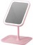 Dokunmatik LED Işıklı Makyaj Aynası | USB Şarjlı, Pembe, Ayaklı Organizer Tepsili 2