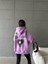 3 Iplik Şardonlu Oversize True Baskılı Sweat Mor 5
