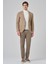 Erkek Bej Poliviskon Trend Desenli Slim Fit Mono Yaka Dokuma Ceket 2