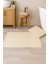 2'li Ekru Ayak Izli Su Emici Ayak Paspası 50X70 cm Kaymaz Tabancı 1