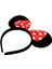 Kırmızı Fiyonklu Minnie Mouse Taç Fare Tacı Kafa Bandı 3