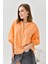 Kadın Gömlek V Yaka 2 Düğmeli Gömlek Oranj - 23132 1