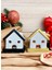 ,yılbaşı 2li Ev Mumluk, Beton Mumluk Seti, Dekoratif Ev, Tütsülük, Yılbaşı Hediyelik2 2