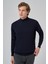 Erkek Lacivert Basic Yarım Balıkçı Yaka Dynamic Fit Rahat Kesim Triko 1
