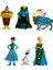 Disney Frozen Elsa Olaf Karlar Ülkesi Oyuncak Prenses Seti 8cm 3