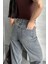 Palazzo Bıyık Kar Yıkama Buz Mavi Jeans Pantolon 4