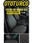 Ergonomik,ortopedik,suni Deri Kapitoneli Lüks Ototurco Oto Koltuk Kılıfı-Minderi (7li Tam Set)Siyah-Beyaz 1