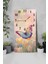 Renkli Kelebek ve Lale Desenli Uv Baskı Mdf Tablo Saat – 30X60 Cm– USD219 6