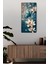 Mavi Kelebek ve Çiçek Temalı Temperli Cam Tablo Saat – 30×60 cm Hd Uv Baskı– CUSD206 2