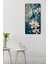 Mavi Kelebek ve Çiçek Temalı Temperli Cam Tablo Saat – 30×60 cm Hd Uv Baskı– CUSD206 5