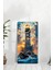 Temperli Cam Tablo Saat – Deniz Feneri ve Gün Batımı Manzaralı 30X60CM Uv Baskı – CUSD008 3