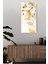 Altın Yaprak Desenli Temperli Cam Tablo Saat – 30×60 Cm– Uv Baskı– CUSD136 2