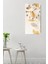 Altın Yaprak Desenli Temperli Cam Tablo Saat – 30×60 Cm– Uv Baskı– CUSD136 5