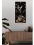 Temperli Cam Tablo Saat – Kahve ve Müzik Temalı 30X60 cm Uv Baskı – CUSD041 2