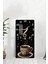 Temperli Cam Tablo Saat – Kahve ve Müzik Temalı 30X60 cm Uv Baskı – CUSD041 3