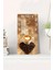 Kalpli Latte Kahve Temalı Temperli Cam Tablo Saat – 30×60 Cm– Uv Baskı– CUSD139 1