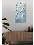 Temperli Cam Tablo Saat–mavi Tonlarda Karahindiba Çiçek Desenli Tasarım (30X60 Cm)–uv Baskı– CUSD111 2