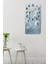 Temperli Cam Tablo Saat–mavi Tonlarda Karahindiba Çiçek Desenli Tasarım (30X60 Cm)–uv Baskı– CUSD111 5