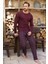 Erkek Civan Patlı Modal Bordo Pijama Takım 3350 1