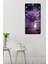 Gece Işıltısında Mor Gül Desenli Mdf Tablo Saat Uv Baskı– 30X60 Cm– USD232 5