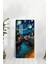 Van Gogh Esintili Gece Manzaralı Temperli Cam Tablo Saat – 30X60 cm Uv Baskı – CUSD018 2
