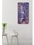 Mor Işıltılı Kelebek Temalı Temperli Cam Tablo Saat – 30X60 cm | Hd Uv Baskı– CUSD159 5