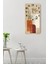 Temperli Cam Tablo Saat – Tarçın Tonlarında Vazo ve Bitki Deseni (30X60CM)– Uv Baskı– CUSD107 5