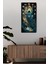 Tavus Kuşu Tüyü ve Altın Işıltılı Desenli Temperli Cam Tablo Saat 30×60 cm Hd Uv Baskı– CUSD231 2