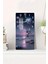 Gece Mavisi Gül Manzaralı Temperli Cam Tablo Saat – 30X60 cm | Hd Uv Baskı– CUSD085 1