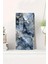 Lacivert Gri Mermer Desenli Temperli Cam Tablo Saat – 30×60 Cm– Uv Baskı– CUSD149 1