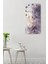 Mor Pastel Yaprak Desenli Temperli Cam Tablo Saat 30×60 cm Hd Uv Baskı– CUSD236 5