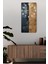 Temperli Cam Tablo Saat – Lacivert & Gold Soyut Doku Tasarımı (30×60 Cm)– Uv Baskı– CUSD129 2