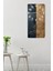 Temperli Cam Tablo Saat – Lacivert & Gold Soyut Doku Tasarımı (30×60 Cm)– Uv Baskı– CUSD129 5