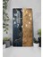 Temperli Cam Tablo Saat – Lacivert & Gold Soyut Doku Tasarımı (30×60 Cm)– Uv Baskı– CUSD129 6