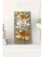 Temperli Cam Tablo Saat – Altın Detaylı Lotus Çiçeği Tasarımı (30×60 Cm)– Uv Baskı– CUSD127 1