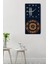 Lacivert Zeminli Altın Mandala Desenli Temperli Cam Tablo Saat 30×60 cm Hd Uv Baskı– CUSD230 5