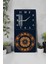 Lacivert Zeminli Altın Mandala Desenli Temperli Cam Tablo Saat 30×60 cm Hd Uv Baskı– CUSD230 6