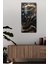 Temperli Cam Tablo Saat – Siyah Altın Damarlı Mermer Desenli Tasarım (30X60 Cm)– Uv Baskı– CUSD119 2