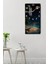 Gece Manzaralı Ay Işığı Sahil Temalı Temperli Cam Duvar Saati – 33X33 cm | Uv Baskı– CUSD077 5